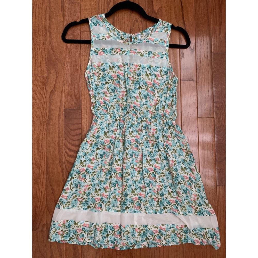 Pastel flower print summer dress